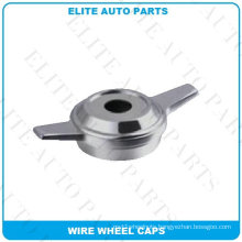 Wire Wheel Cap in Chomre or Gold